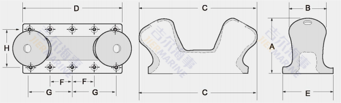 تصميم نموذج مزدوج الرأس Bollard
